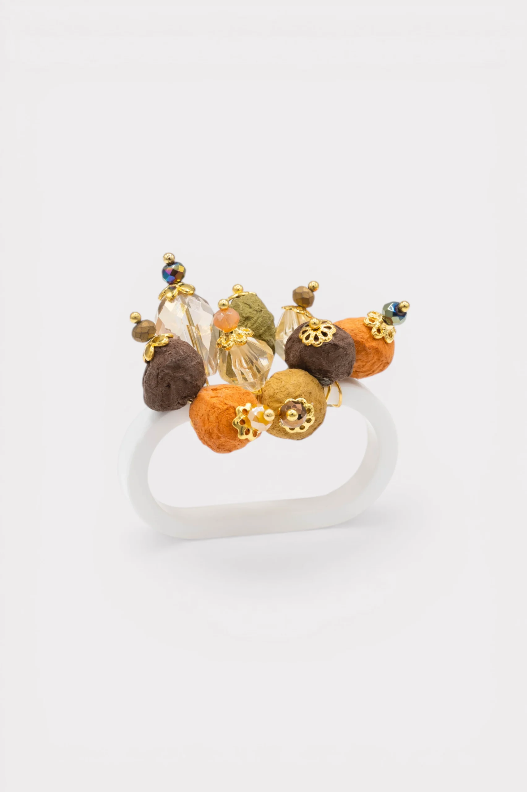Anello a Due Dita Ambra